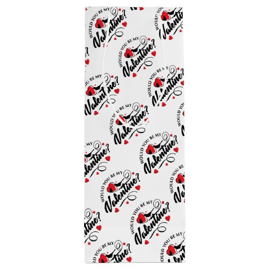 Valentijnsdag Gift Bag Wijn Cadeautas (Achterkant)