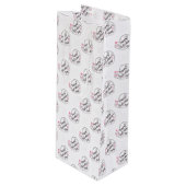 Valentijnsdag Gift Bag Wijn Cadeautas (Voorkant Gekanteld)