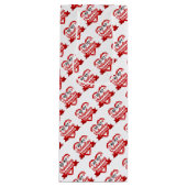 Valentijnsdag Gift Bag Wijn Cadeautas (Voorkant)