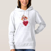Valentijnsdag Gift Beagle Dog Hoodie (Voorkant)