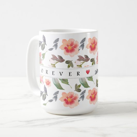 Valentijnsdag Gift Forever Koffiemok (Voorkant links)