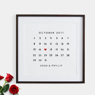 Valentijnsdag Gift, Kalender Poster