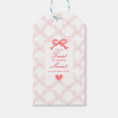 Valentijnsdag Gift Label Roos Trellis Cadeaulabel (Voorkant)