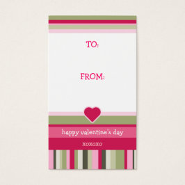 Valentijnsdag Gift Label Visitekaartjes