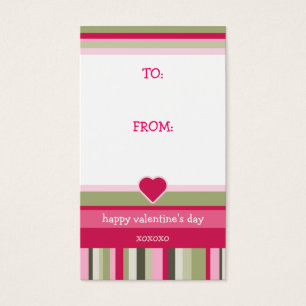 Valentijnsdag Gift Label Visitekaartjes