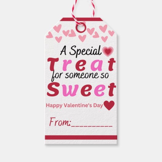 Valentijnsdag Gift Labels, Valentijnsdag Label Cadeaulabel (Voorkant)