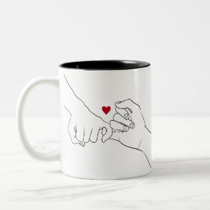 Valentijnsdag Gift Pinky Promise Couple Gift Tweekleurige Koffiemok