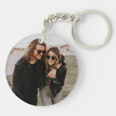 Valentijnsdag Gift Pinky Promise Foto Couple Sleutelhanger (Achterkant)
