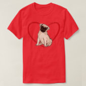 Valentijnsdag Gift Pug T-shirt (Design voorkant)