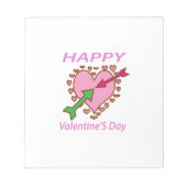 Valentijnsdag Gift Romantic Heart in Arrows leuk Notitieblok (Voorkant)