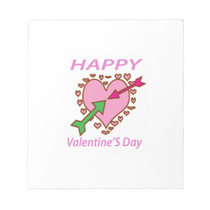 Valentijnsdag Gift Romantic Heart in Arrows leuk Notitieblok