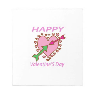 Valentijnsdag Gift Romantic Heart in Arrows leuk Notitieblok