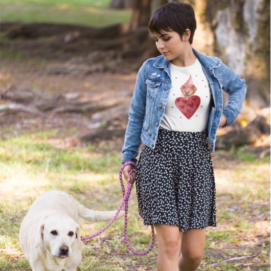 Valentijnsdag Gift Yellow Labrador Dog T-shirt