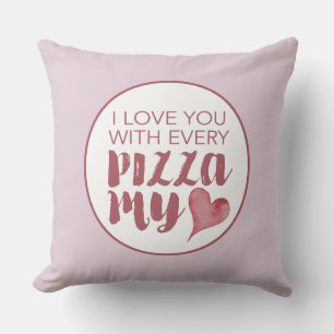 Valentijnsdag Gifts Pizza Mijn Hart Sierkussen
