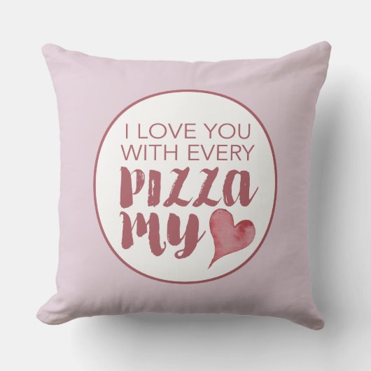 Valentijnsdag Gifts Pizza Mijn Hart Sierkussen (Voorkant)