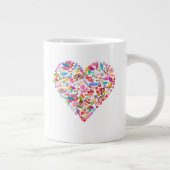 Valentijnsdag Gifts Snoep Hartvorm Ontwerp Grote Koffiekop (Rechts)
