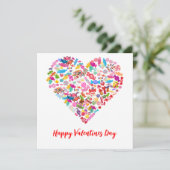 Valentijnsdag Gifts Snoep Hartvorm Ontwerp Kaart (Staand voorkant)