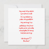 Valentijnsdag Gifts Snoep Hartvorm Ontwerp Kaart (Achterkant)