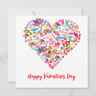 Valentijnsdag Gifts Snoep Hartvorm Ontwerp Kaart