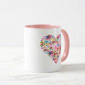 Valentijnsdag Gifts Snoep Hartvorm Ontwerp Mok (Voorkant rechts)