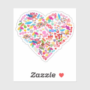 Valentijnsdag Gifts Snoep Hartvorm Ontwerp Sticker