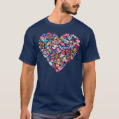 Valentijnsdag Gifts Snoep Hartvorm Ontwerp T-shirt (Voorkant)
