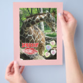 Valentijnsdag Giraffe Flyer (Hand)