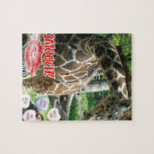 Valentijnsdag Giraffe Legpuzzel (Horizontaal)