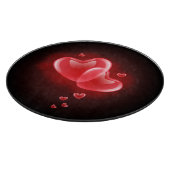 Valentijnsdag glanzende harten snijplank (Hoek)