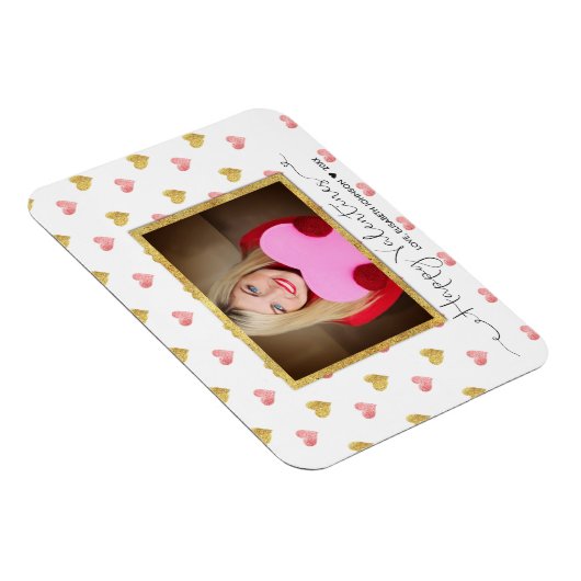 Valentijnsdag Glitter Heart Script - Fotomagneet Magneet (Rechterzijde)