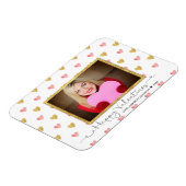 Valentijnsdag Glitter Heart Script - Fotomagneet Magneet (Linkerzijde)