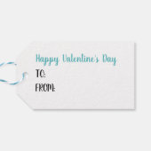 Valentijnsdag Glitter Hearts Gift Label Cadeaulabel (Achterkant Horizontaal)