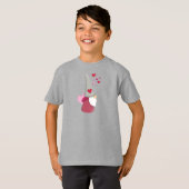 Valentijnsdag Gnome, Cute Gnome, Beard, Hearts T-shirt (Voorkant volledig)