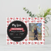 Valentijnsdag  Gnome Doodle Kinderfeestje Foto  Kaart (Staand voorkant)