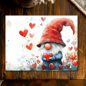 Valentijnsdag Gnome Feestdagenkaart