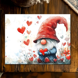 Valentijnsdag Gnome Feestdagenkaart