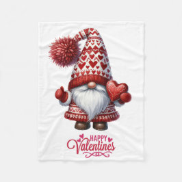 Valentijnsdag Gnome Fleece Deken