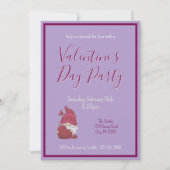 Valentijnsdag Gnome Invitation Kaart (Voorkant)