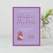 Valentijnsdag Gnome Invitation Kaart (Staand voorkant)