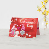 Valentijnsdag Gnome Kaart (Gele Bloem)