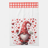 Valentijnsdag Gnome Keuken Handdoeken (Verticaal)