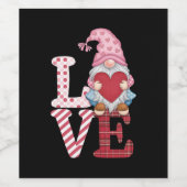 Valentijnsdag Gnome liefde paar geschenken voor ha Wijn Etiket (Enkel label)