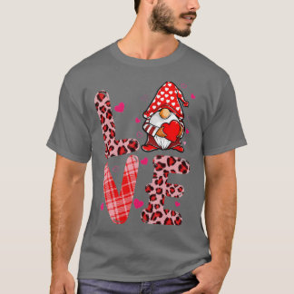 Valentijnsdag Gnome Love Funny Boys Girls Kinder T-shirt