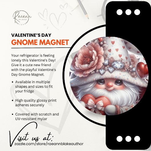 Valentijnsdag Gnome Magnet