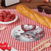 Valentijnsdag Gnome Papier Borden Papieren Bordje