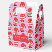 Valentijnsdag Gnome Pattern Roze Favor Boxes Bedankdoosjes (Geopend)