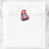Valentijnsdag Gnome Ronde Sticker (Tas)