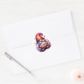 Valentijnsdag Gnome Ronde Sticker (Envelop)