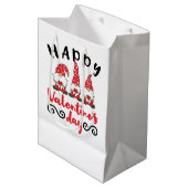 Valentijnsdag Gnome Swedish Tomte Medium Cadeauzakje (Voorkant Gekanteld)