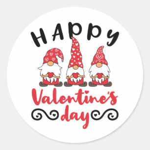 Valentijnsdag Gnome Swedish Tomte Ronde Sticker